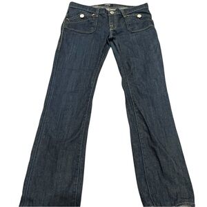 ROCK & REPUBLIC Women’s GWEN Low Rise Straight Denim Jeans Dark Wash Size 30